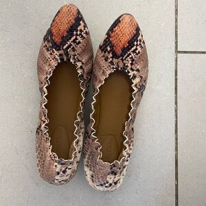 See By Chloe 
Women Jane Snake Embossed Ballet Flats shoes